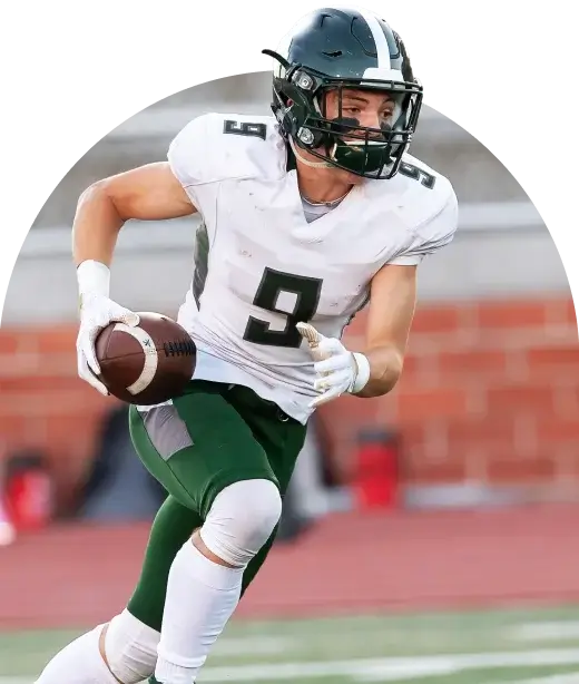 Boy playing football