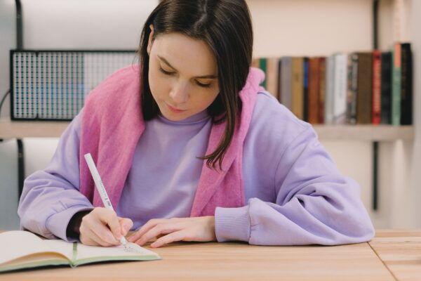 Writing in a journal